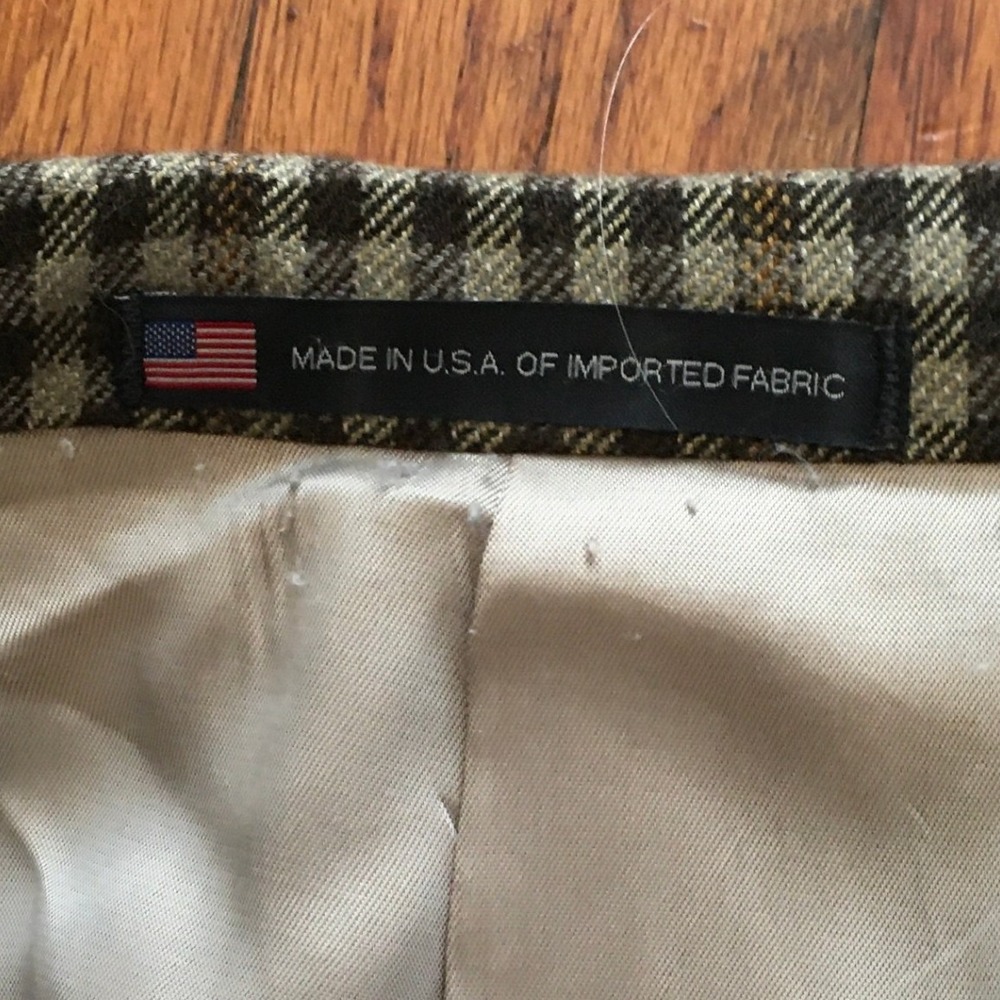 Hart Schaffner Marx Men's Blazer 46L Loro Piana Cashmere Plaid Checked USA Made - Picture 6 of 14